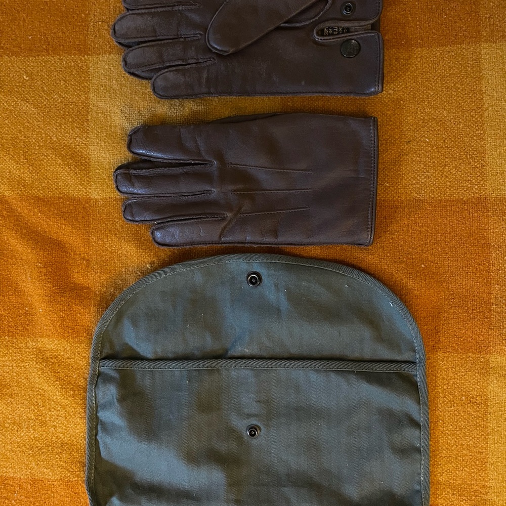 RRL Double RL Officer Gloves - Brown Leather - Size Small